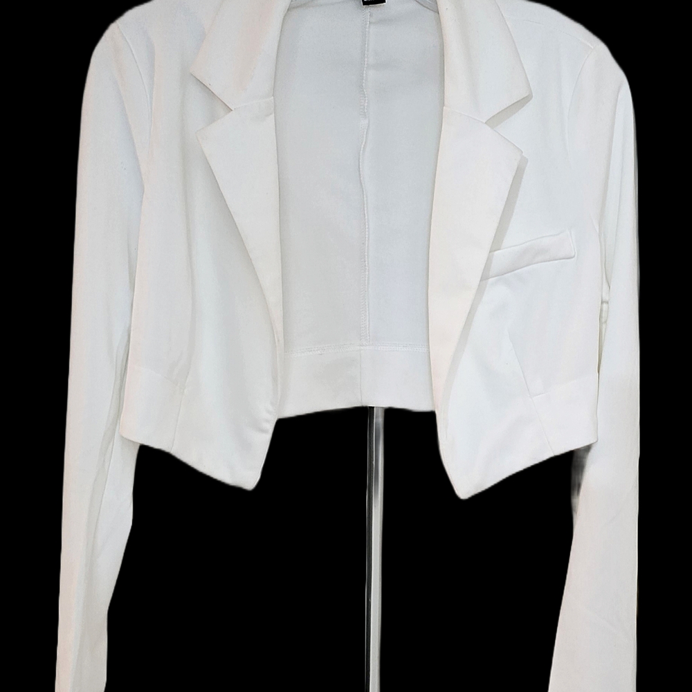 Elegant White Women's Blazer Jacket